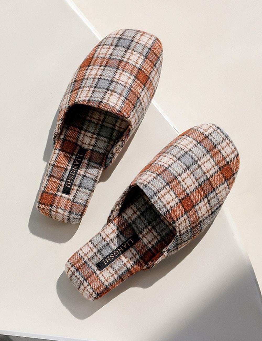 Plaid Color Block Soft Simple Slippers DP25G475