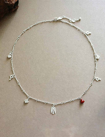 Silver Bird Pendant Choker - DippedShop Wholesale - #4707