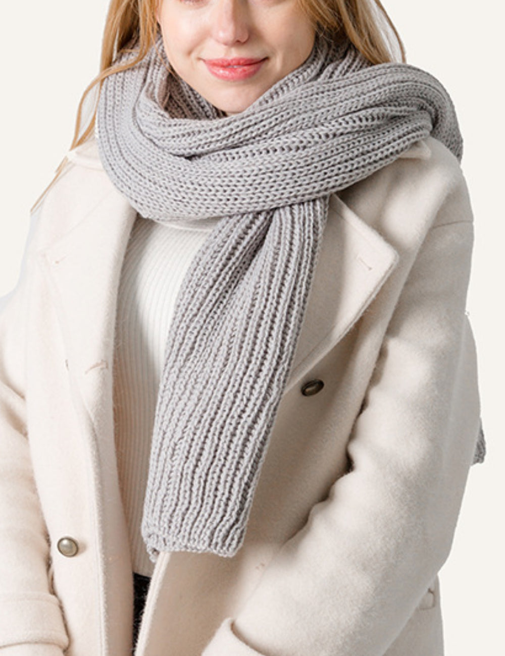 Solid Color Simple Knit Scarves DPKS1213