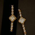 Rhinestone Clover Bracelet Watch - DippedShop Wholesale - #6051