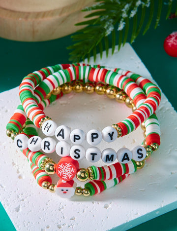 Christmas Colorful Beaded Bracelet Sets DPJB2002