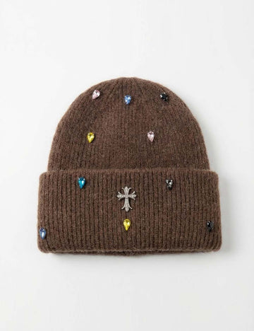 Fashion Rhinestone Decor Cozy Warm Knit Beanie DP25H729