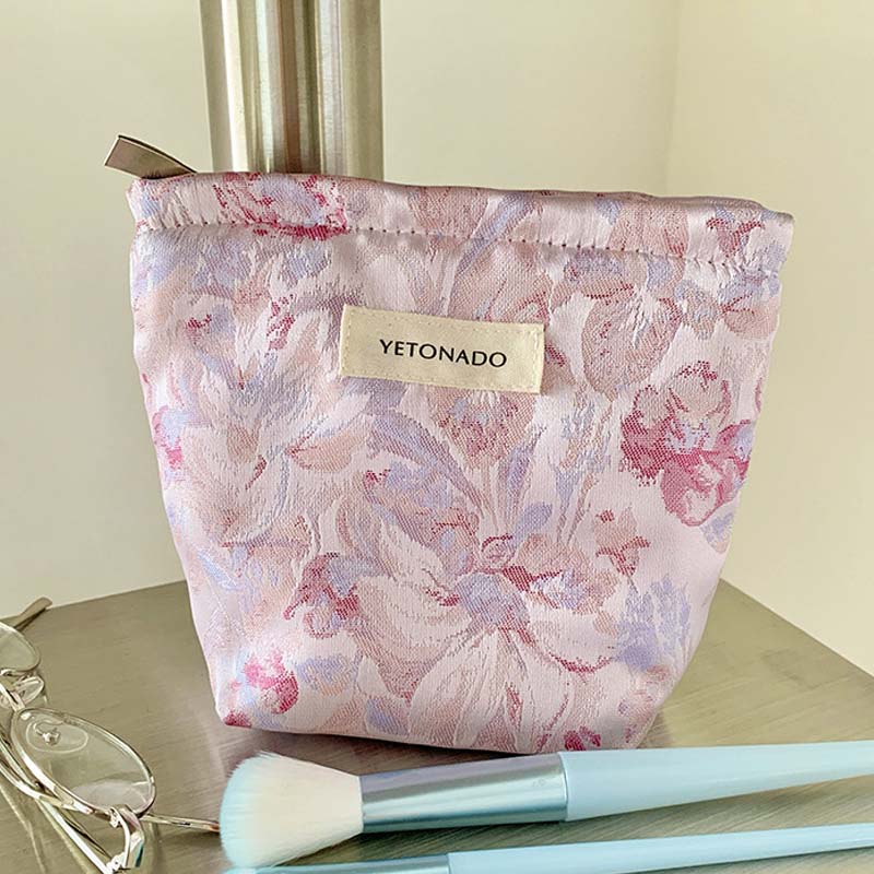 Vintage Floral Print Large Capacity Cocmetic Bag MK2BW6W10BOB384