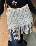Boho Tassel Lace Layered Wrap Hip Cover MK2BW6W1SL07