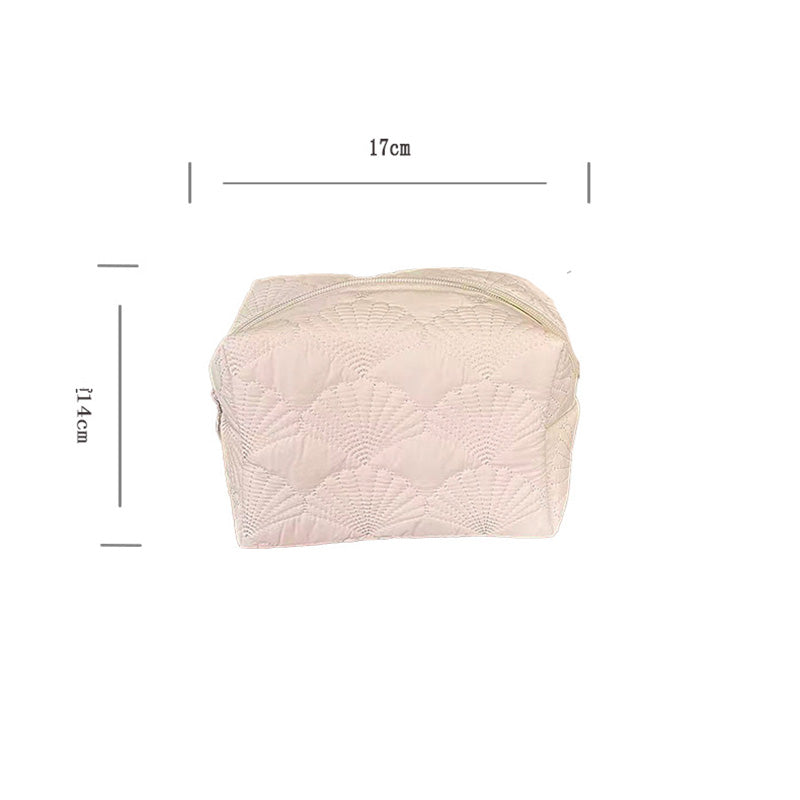 Minimalist Portable Quilted Shell Cosmetic Bag MK2BW6W10BOB421