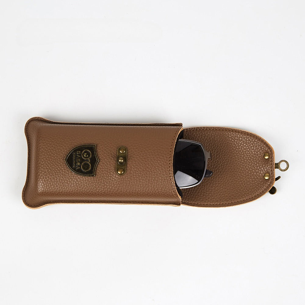 Portable Simple PU Leather Sunglasses Case DP25B929