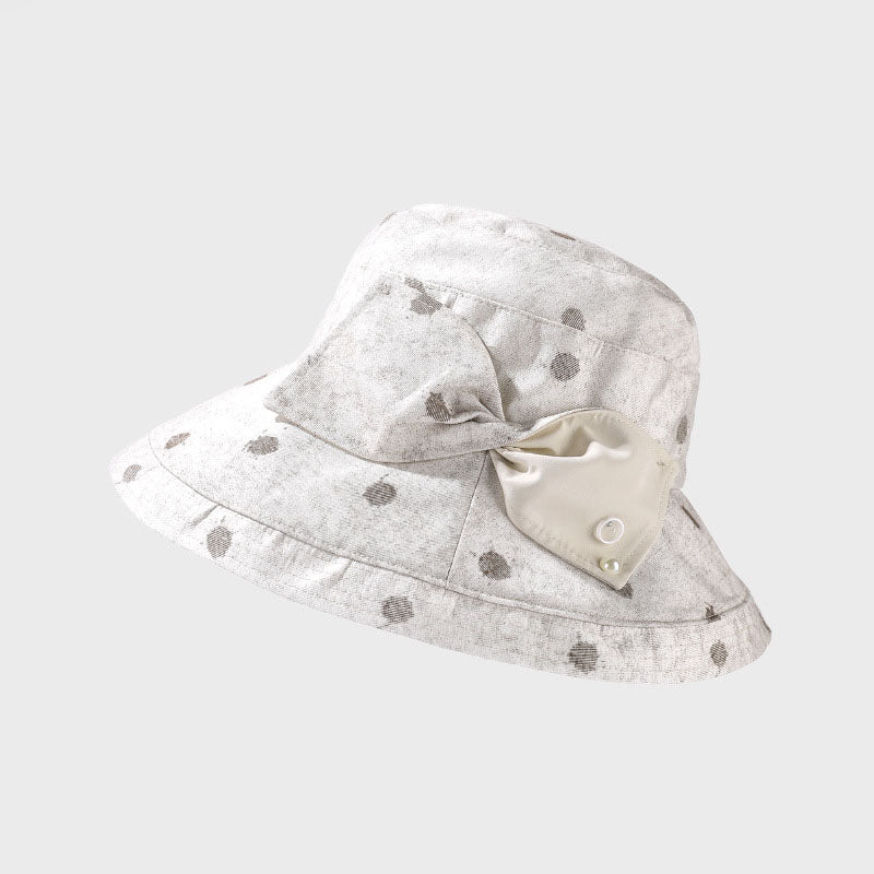 Trendy Polka Dots Versatile Wide Brim Bucket Hat 8BK6HAT165T