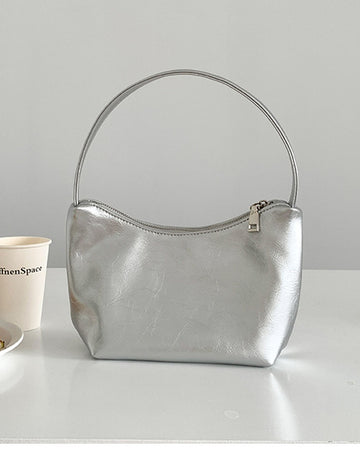 Minimalist Solid Color Leather Shoulder Bag DP25G926