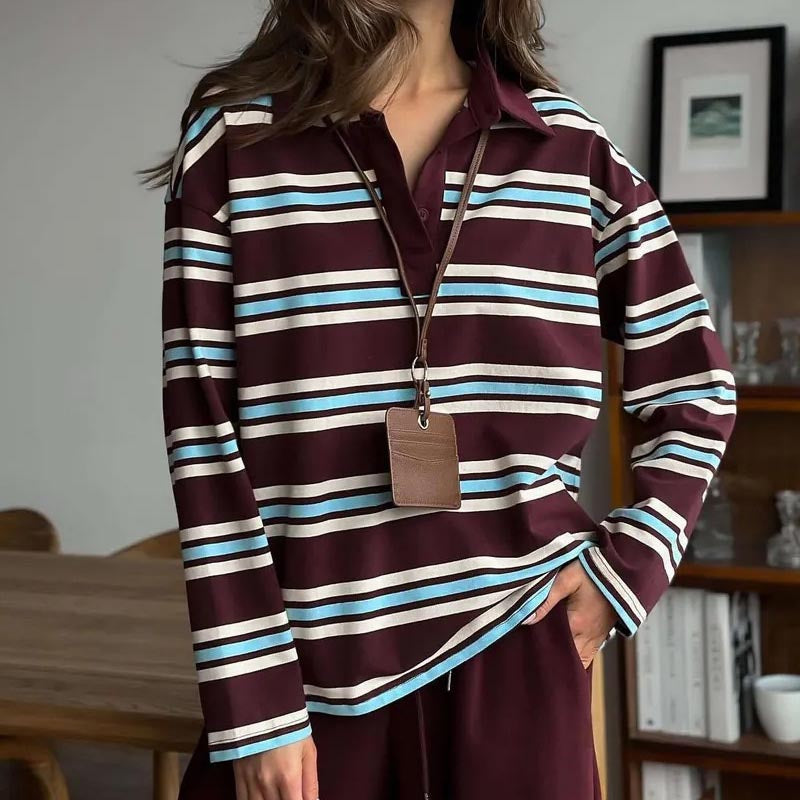 Vintage Striped Polo Shirt - DippedShop Wholesale - #0867