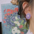 Flower Enamel Stud Earrings - DippedShop Wholesale - #3251