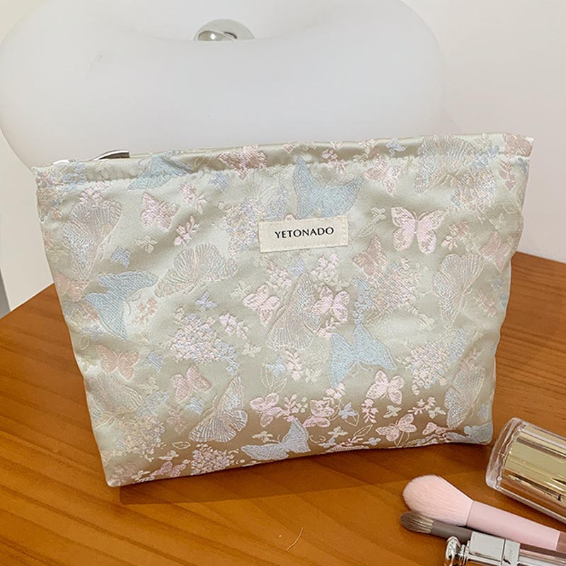 Butterfly Jacquard Makeup Bag - DippedShop Wholesale - #4355