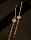 Rhinestone Clover Bracelet Watch - DippedShop Wholesale - #8819