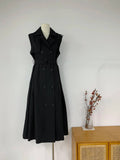 Sleeveless V-Neck Trench Coat - DippedShop Wholesale - #0659
