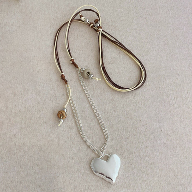 Heart Pendant Adjustable Necklace - DippedShop Wholesale - #0035