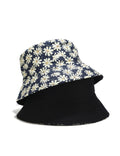 Vintage Floral Print Reversible Beach Bucket Hat MK2BW6W6HAT75