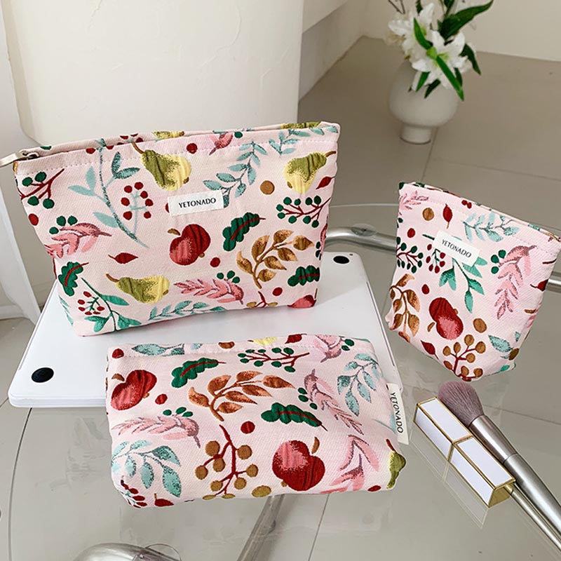 Large Capacity Floral Embossed Portable Makeup Bag MK2BW6W10BOB398