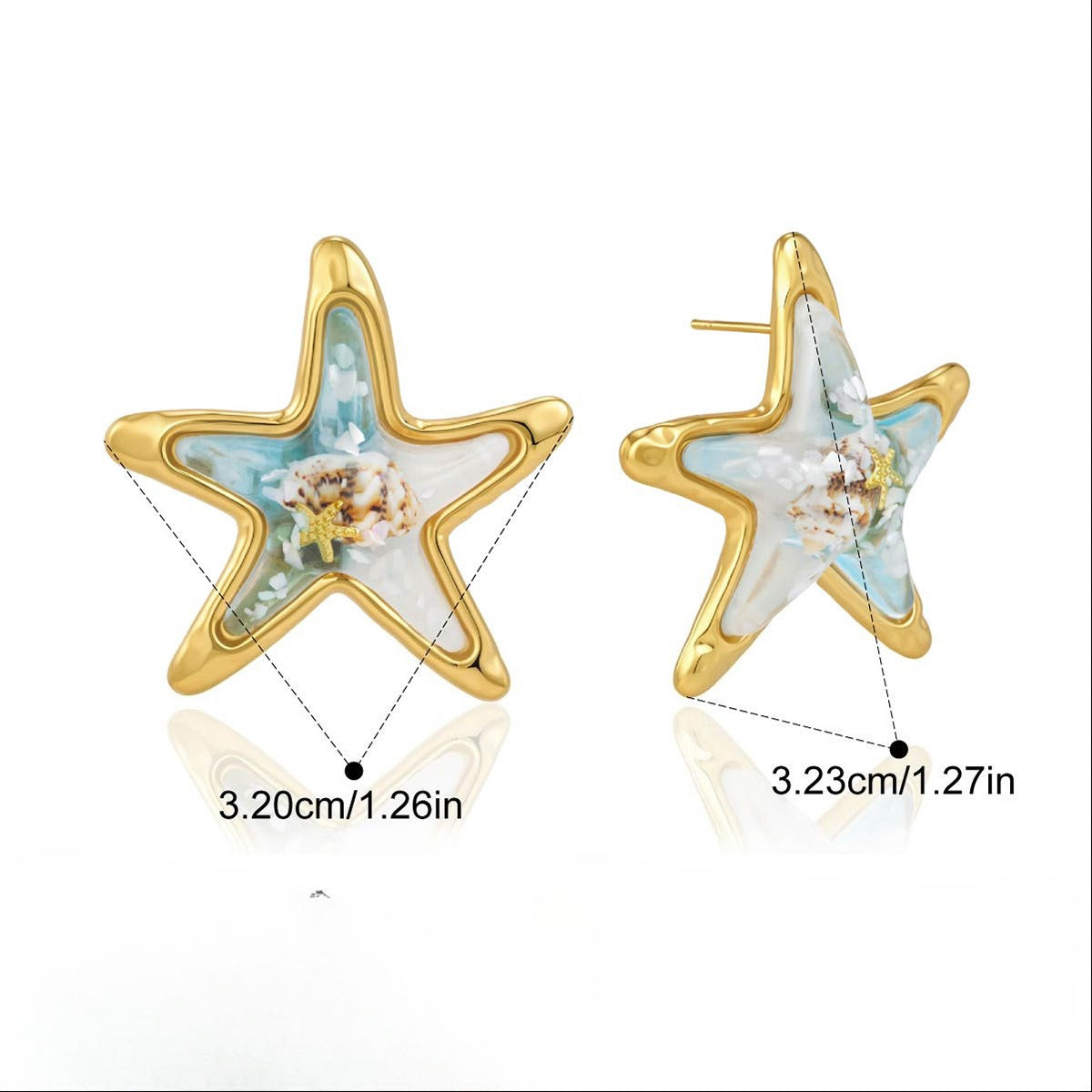 Trendy Gold Plated Starfish Mo - DippedShop Wholesale - #2835