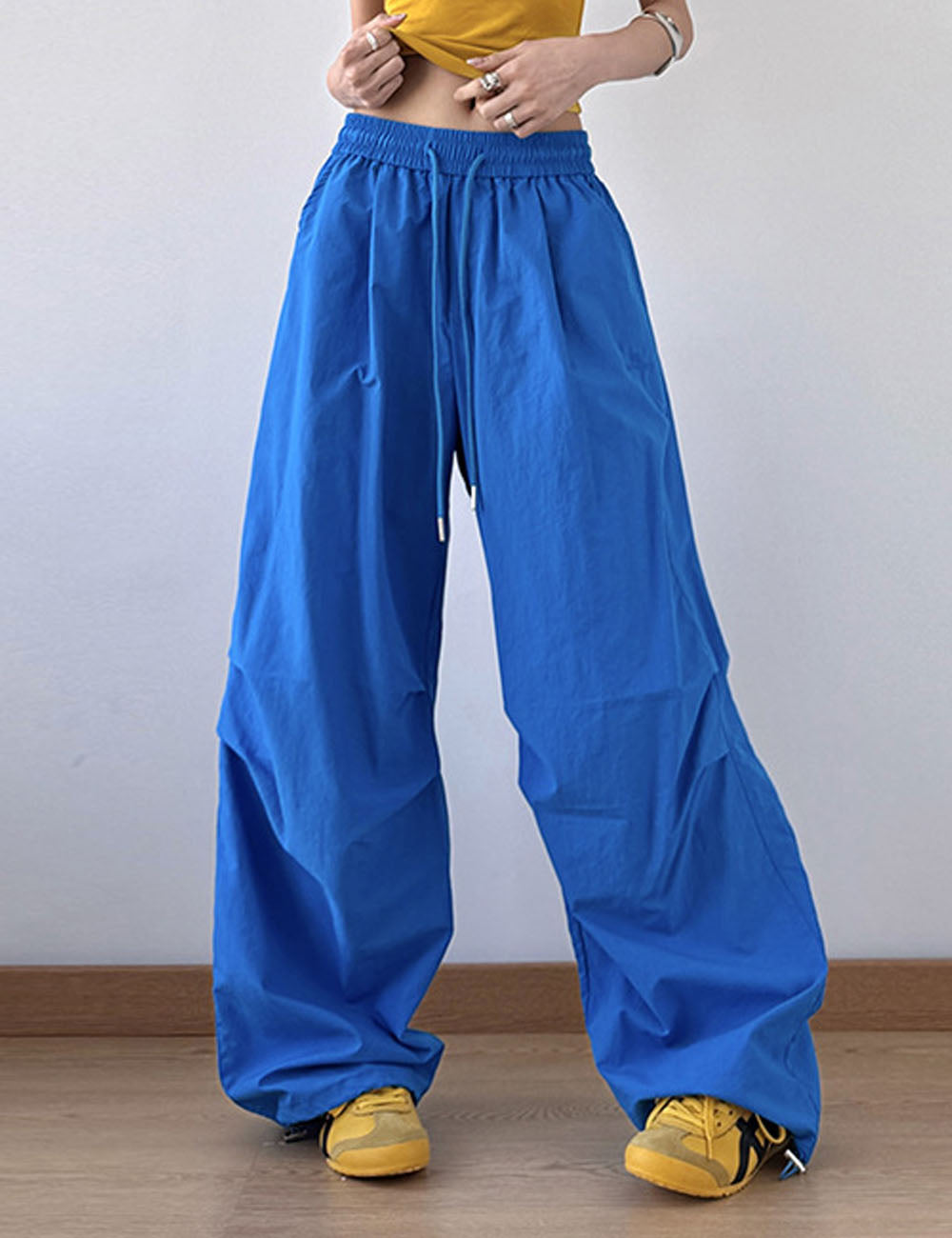 Vintage Pleated Drawstring Straight Leg Pants DP25D940