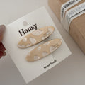 Oval Multicolor Acetate Hair Clips - DippedShop Wholesale - #4595