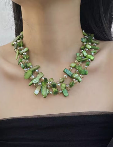 Trendy Irregular Crystal Multi-Layered Necklace DP25D773