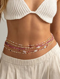 Boho Multi -Layered Stretchy Beaded Waist Chain 8ZA6JBC81L