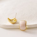 Geometric C-Shaped Stud Earrings - DippedShop Wholesale - #9731