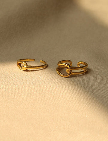 Minimalist Knot Adjustable Open Ring DP25B794