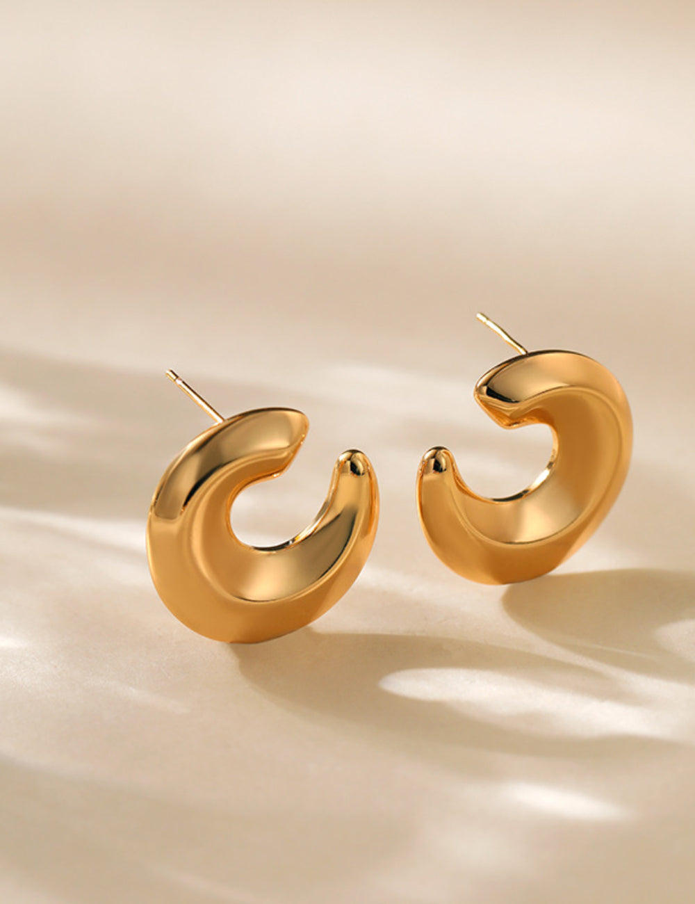 +2 Irregular Style C Hoop Earrings DPJE1299