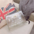 Trendy Letter Print Jelly PVC - DippedShop Wholesale - #7635