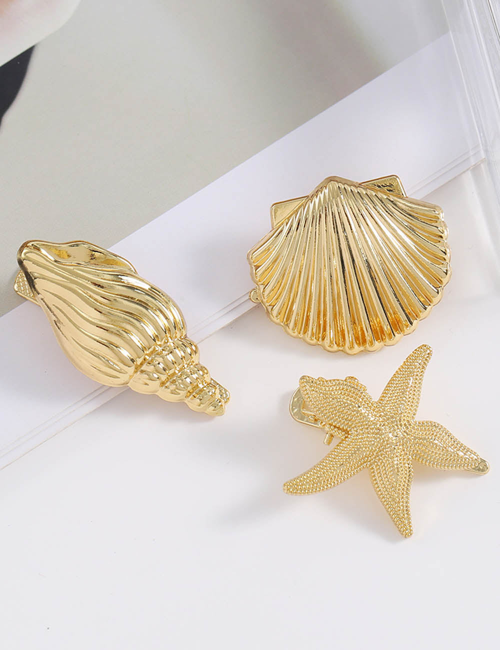 Gold Plated Starfish Hair Claw - DippedShop Wholesale - #1027