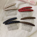 Acetate Polka Dot Fringe Comb - DippedShop Wholesale - #9939