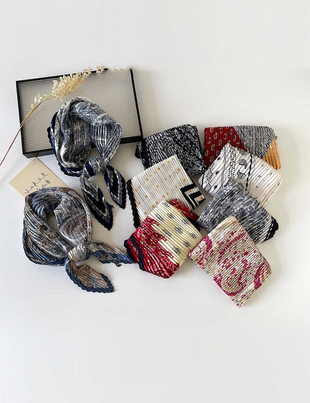 Vintage Pleated Scarf - DippedShop Wholesale - #5155