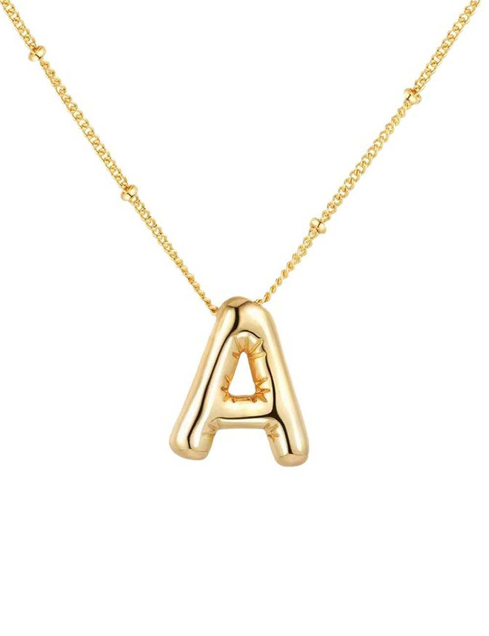 Gold Plated Letter Pendant Necklace DP25E790