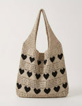 Hollow Out Knit Tote Bag - DippedShop Wholesale - #4531