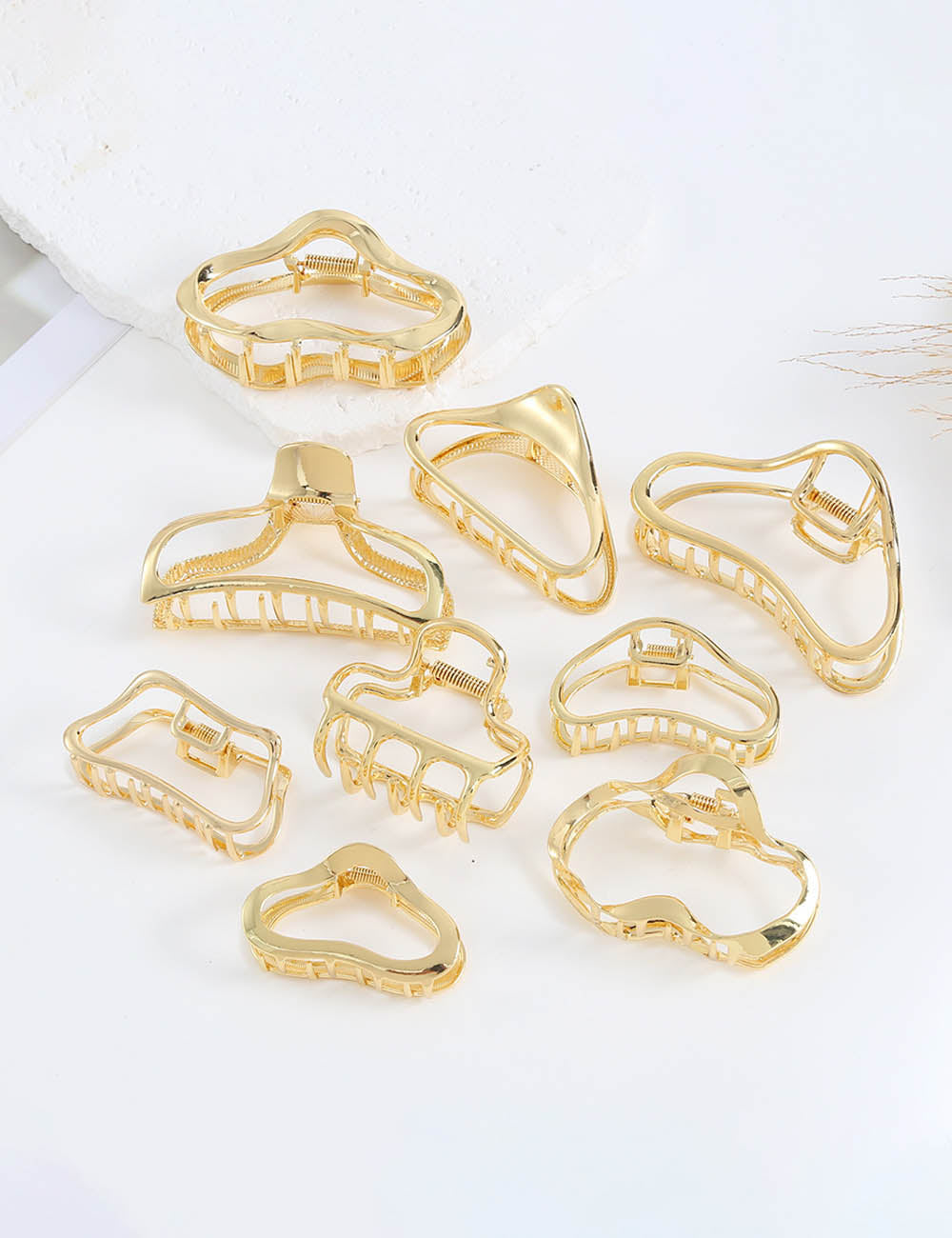 Minimalist Gold Cloud Hair Claw - DippedShop Wholesale - #5027