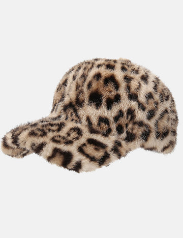 Fluffy Plush Warm Leopard Print Baseball Cap DP25H718