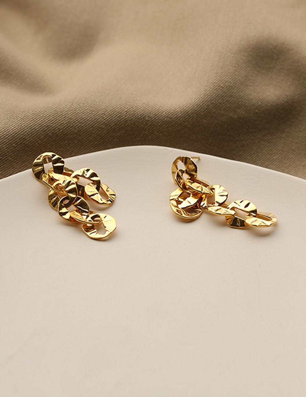 Trendy Retro Disc Drop Earrings Earrings DP25F778