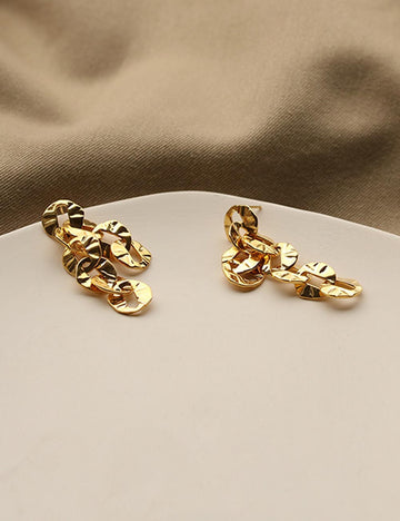 Trendy Retro Disc Drop Earrings Earrings DP25F778