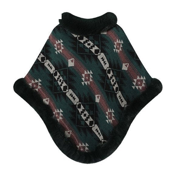 Faux Fur Poncho Cape - DippedShop Wholesale - #0355