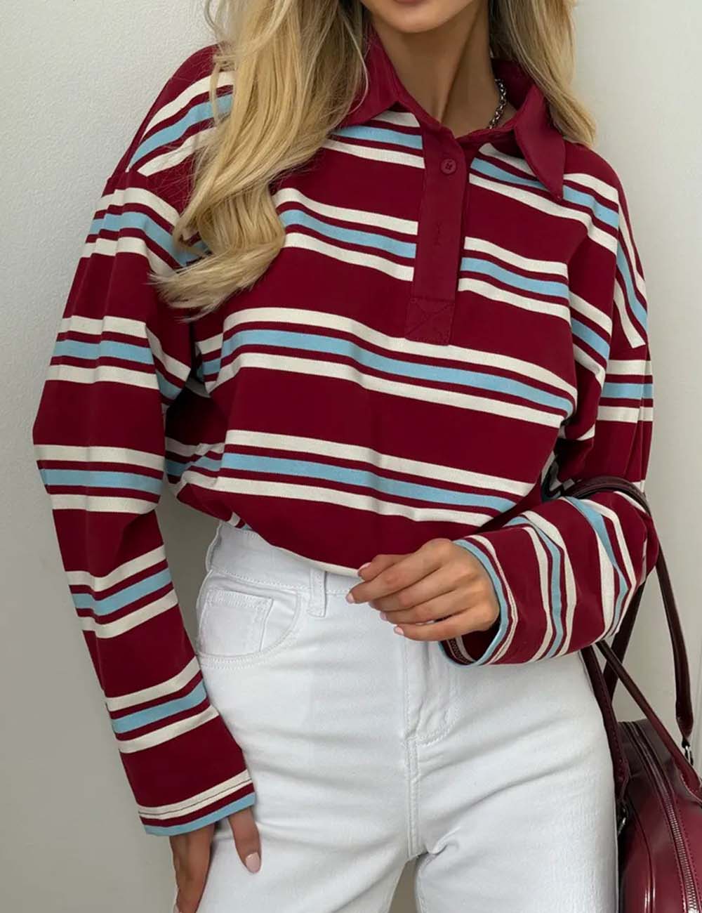 Vintage Striped Polo Shirt - DippedShop Wholesale - #4259