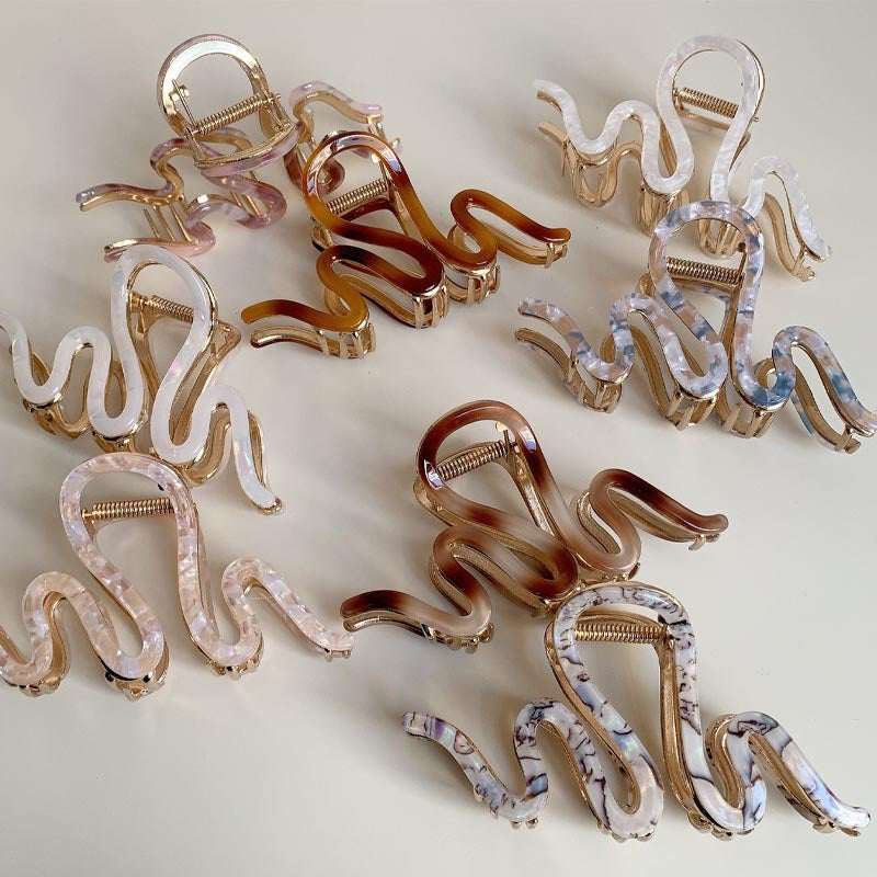 Irregular Wave Large Nonslip Hair Clips DP25F988