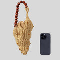 Rhinestone Seashell Raffia Handbag - DippedShop Wholesale - #9043