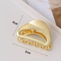 Trendy Gold Heart Geometric Hair Claw Clip MK2MBEP6W6HCP375