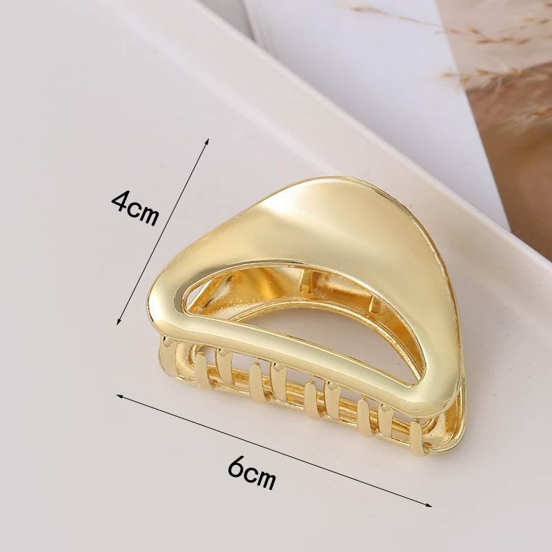 Trendy Gold Heart Geometric Hair Claw Clip MK2MBEP6W6HCP375