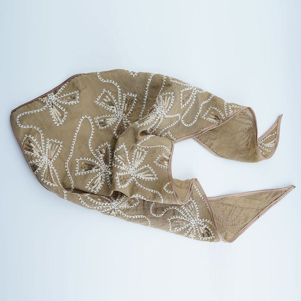 Vintage Embroidered SequinTriangle Headscarf MK2BK6W6HHS28