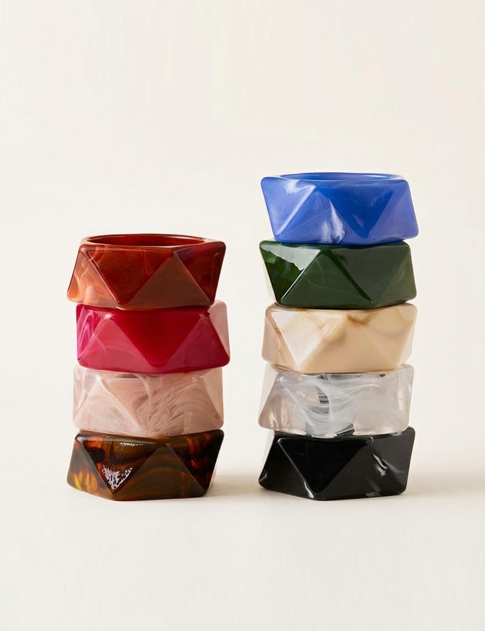 Vintage Geometric Resin Bangle - DippedShop Wholesale - #1875