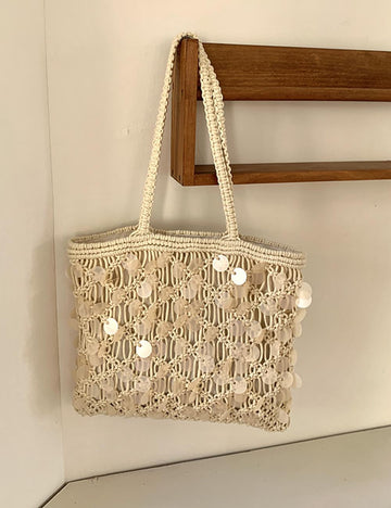Crochet Hollow Out Shoulder Bag - DippedShop Wholesale - #9203