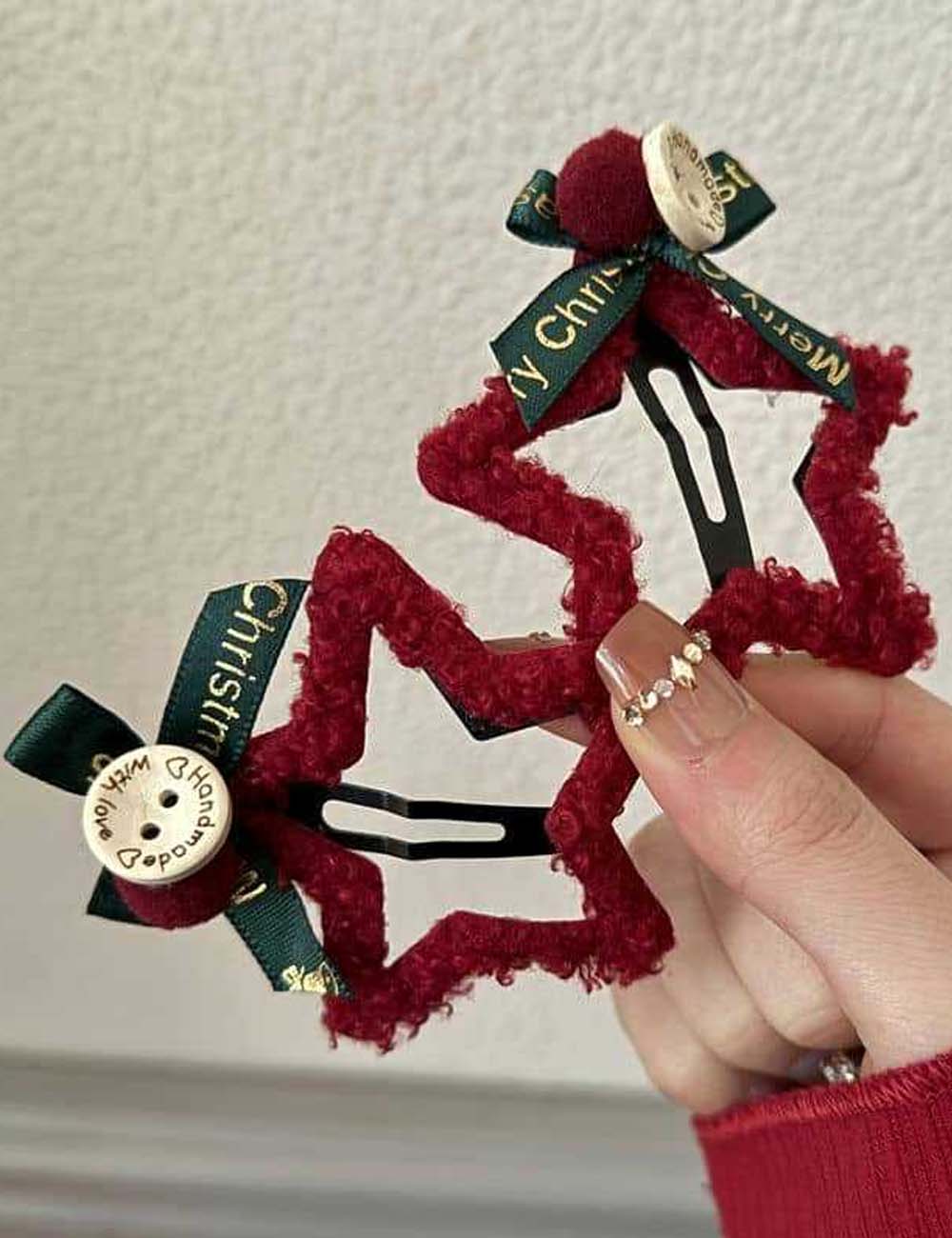 Simple Red Star Festival Hair Clip DP25G616