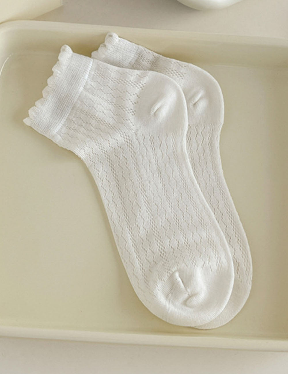 Cute Mesh Ruffle Ankle Socks - DippedShop Wholesale - #5843