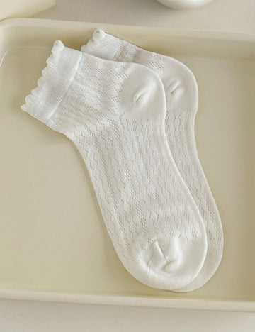 Cute Mesh Ruffle Ankle Socks - DippedShop Wholesale - #5843